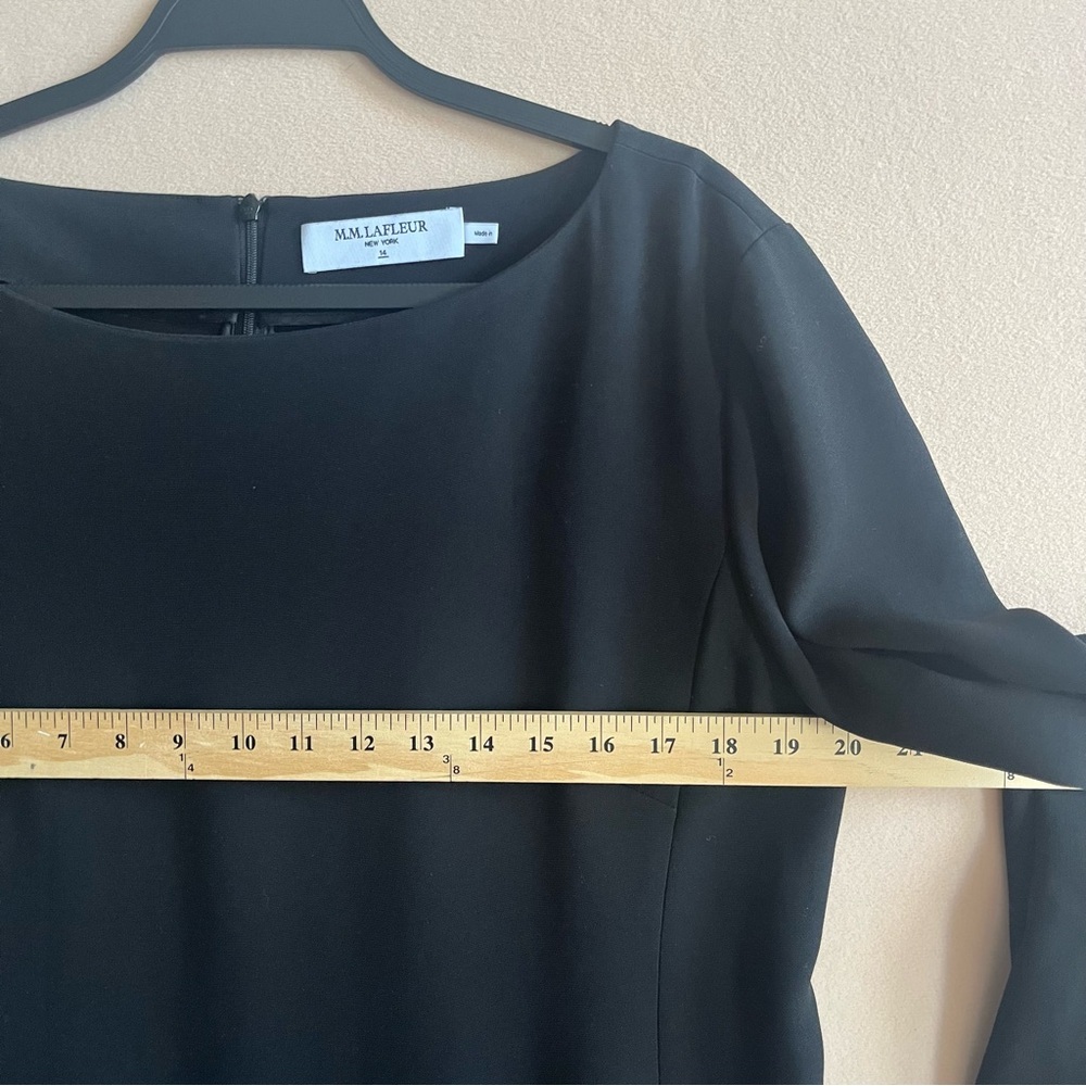 MM Lafleur The Regina Dress Black Eco Heavy Soft Wave Classic Cocktail size 14 - Picture 16 of 16